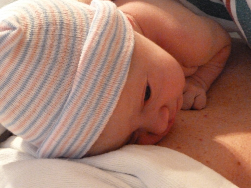 Man, doesn't feel that long ago. She's on me here.. and is fewer than five minutes old. Yowza
