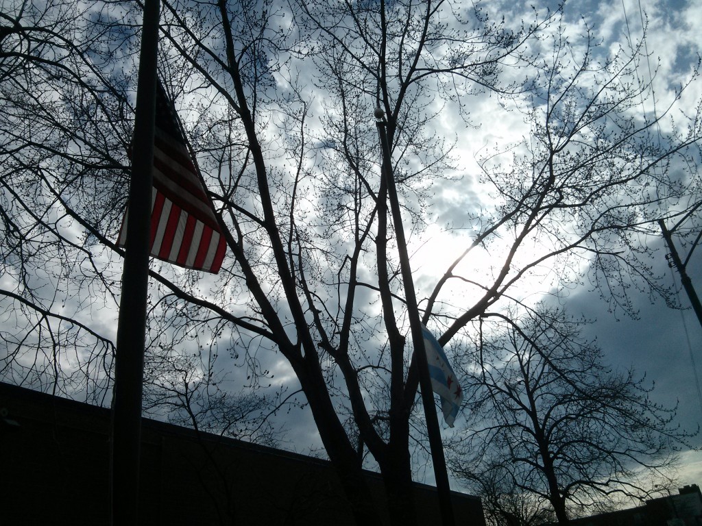 outside a federal government branch office in Lincoln Sq.