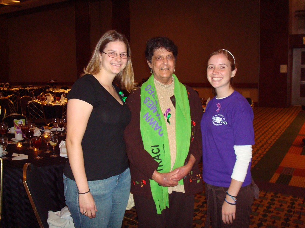 With Traci and her mother, the honoree