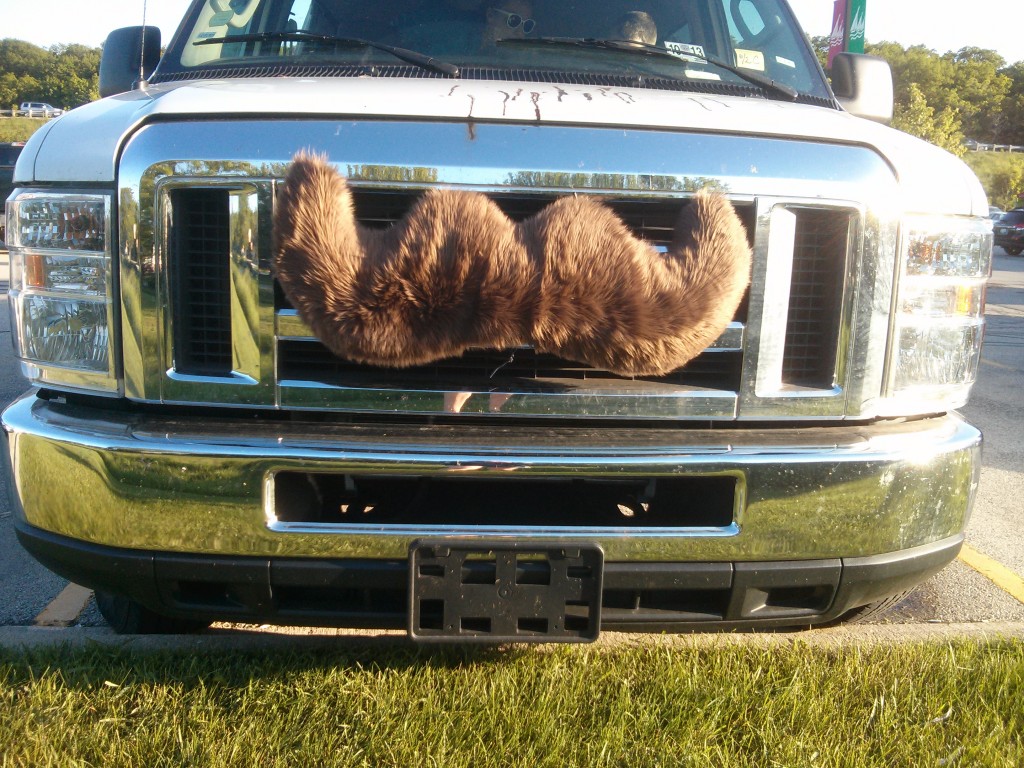 the 'stache. Interestingly, we were about one of 3-4 vans with 'staches this year.