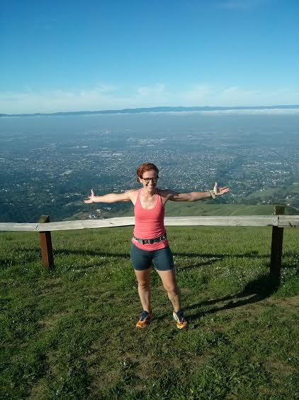 being a dork at the top (one of the tops!) at Alum Rock here in SJ