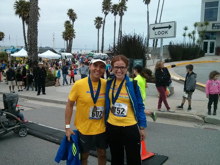 Served as an official pacer for the first time! 1:45 group at the Santa Cruz half marathon with co-pacer/RA buddy, Adam here. We brought our group in, which also included some PRs, at 1:44:28. SO. FUN.