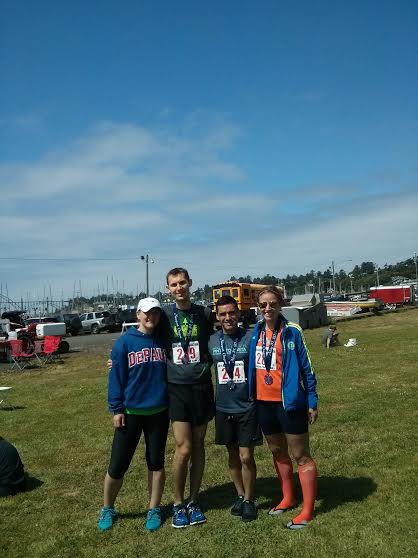 finish line fun with the world's best spectator