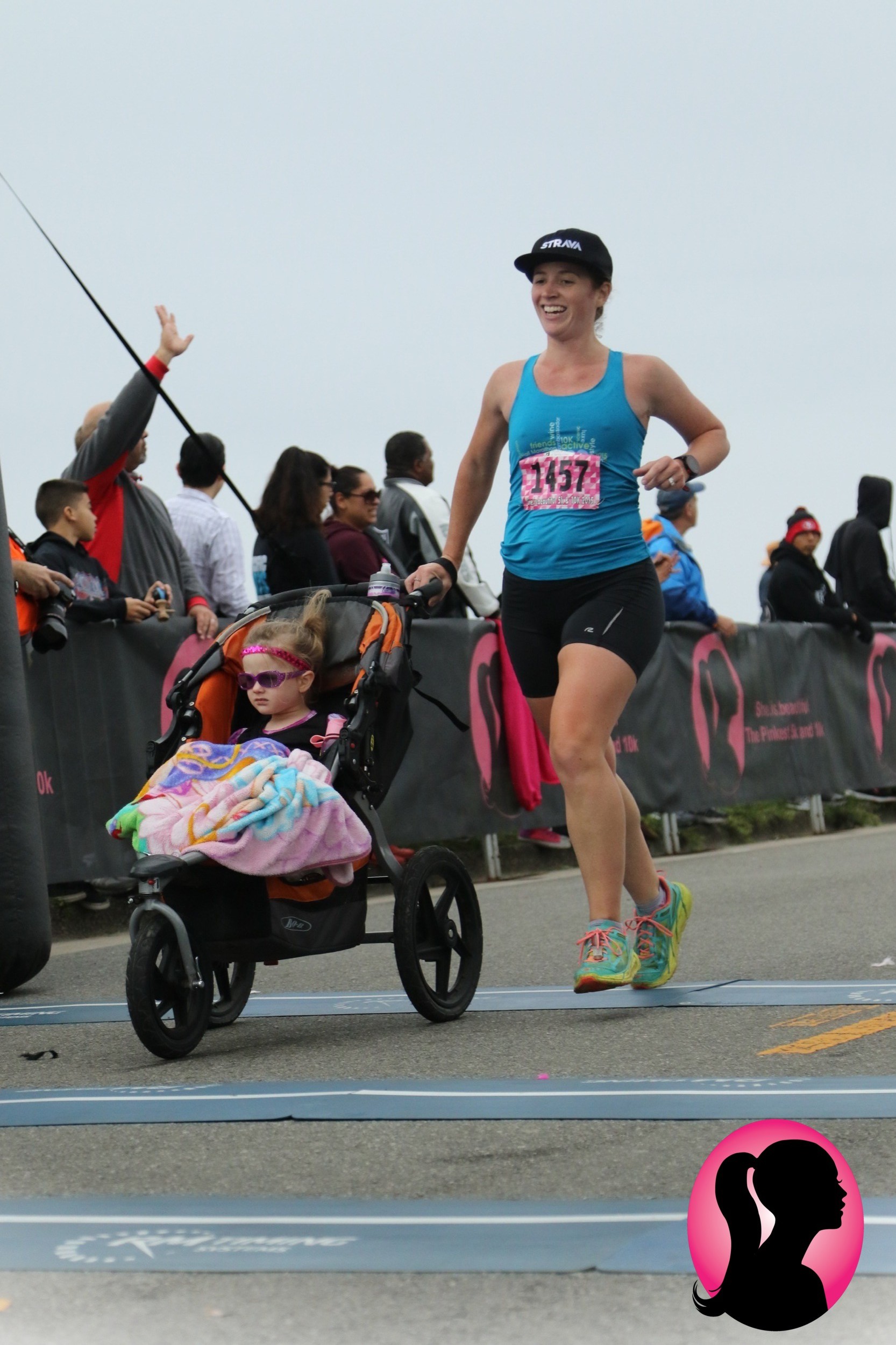 winning the 5k baby mama division (while pregnant) in 2015 at she.is.beautiful - Santa Cruz