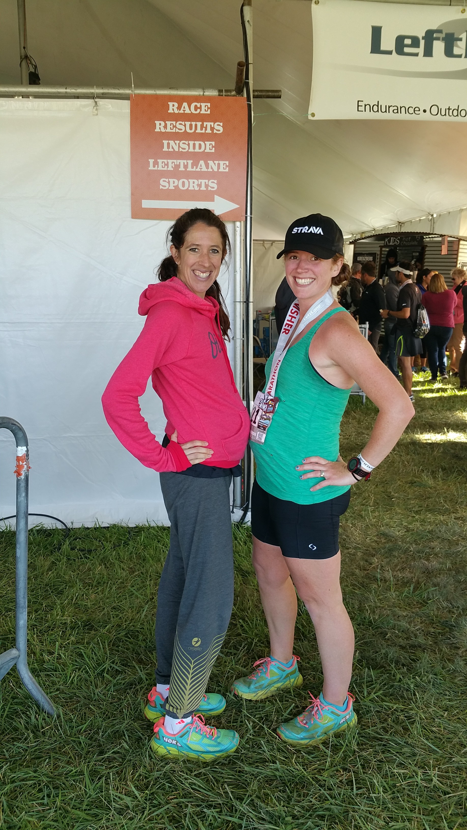slightly awkward. and my, the differences between a 20 week pregnant pro runner and a 24 week pregnant non-pro runner!
