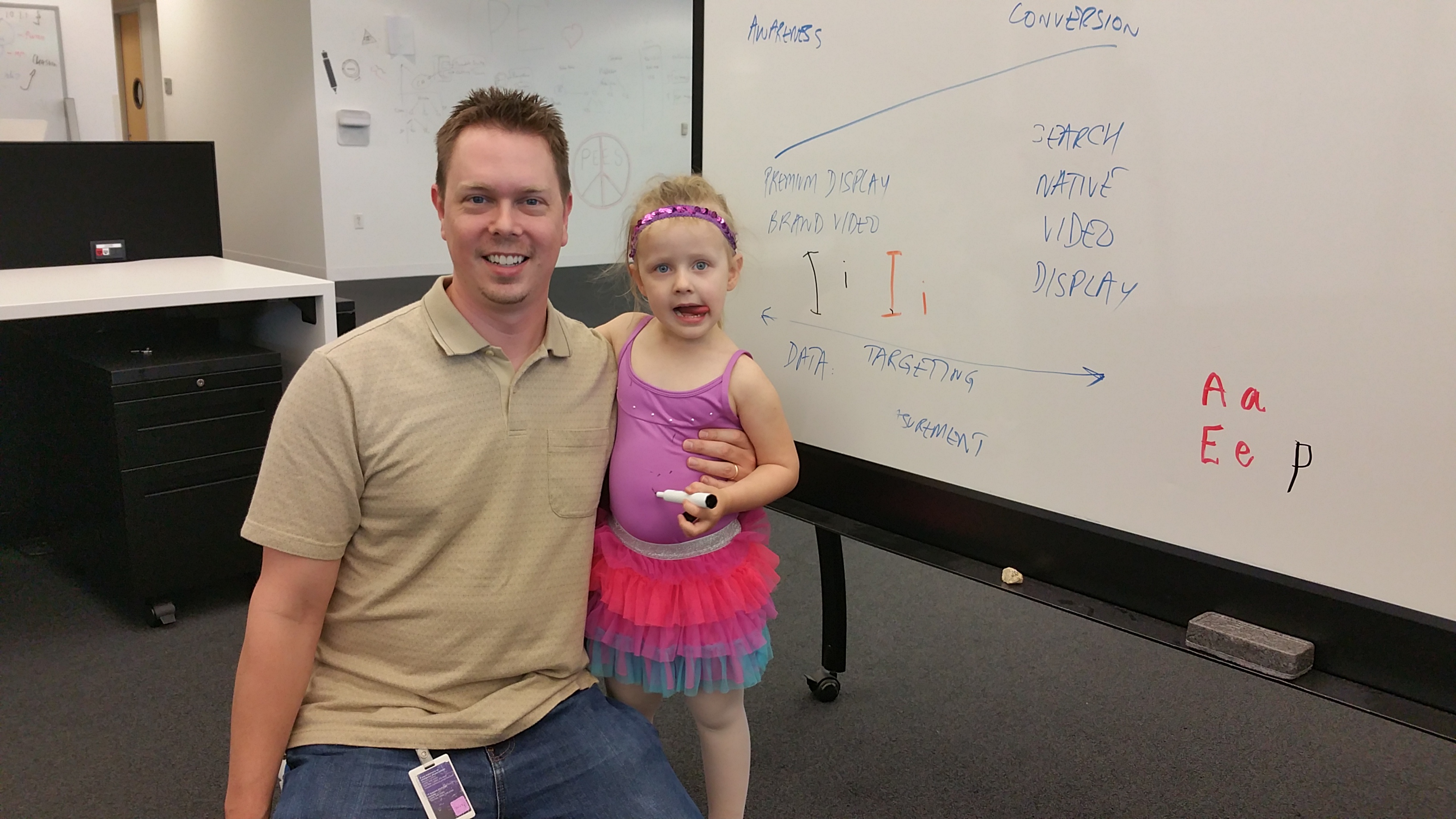 take your kid to work day. she was the only mini software engineer in a tutu or leotard. 