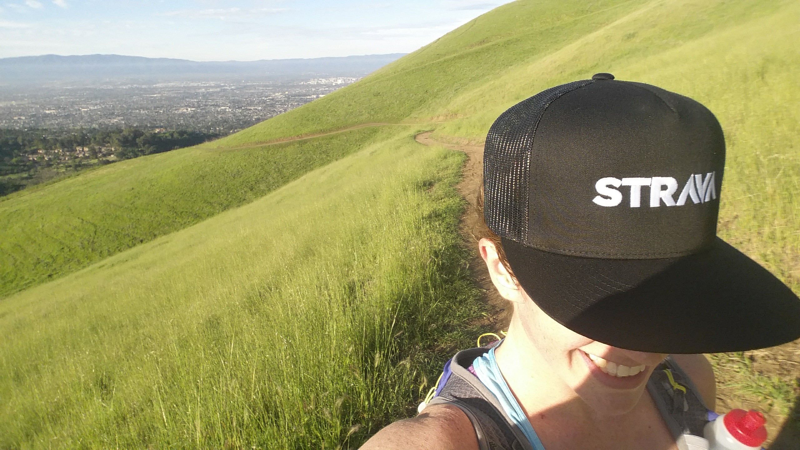 always with the cheesy smile during these 'running for the hell of it' miles. admittedly, I haven't been to my home hills of AR since mid-March and really need to get back before the pregnancy makes me waaaaaay too imbalanced for some good climbing action, even if only for a few miles.  