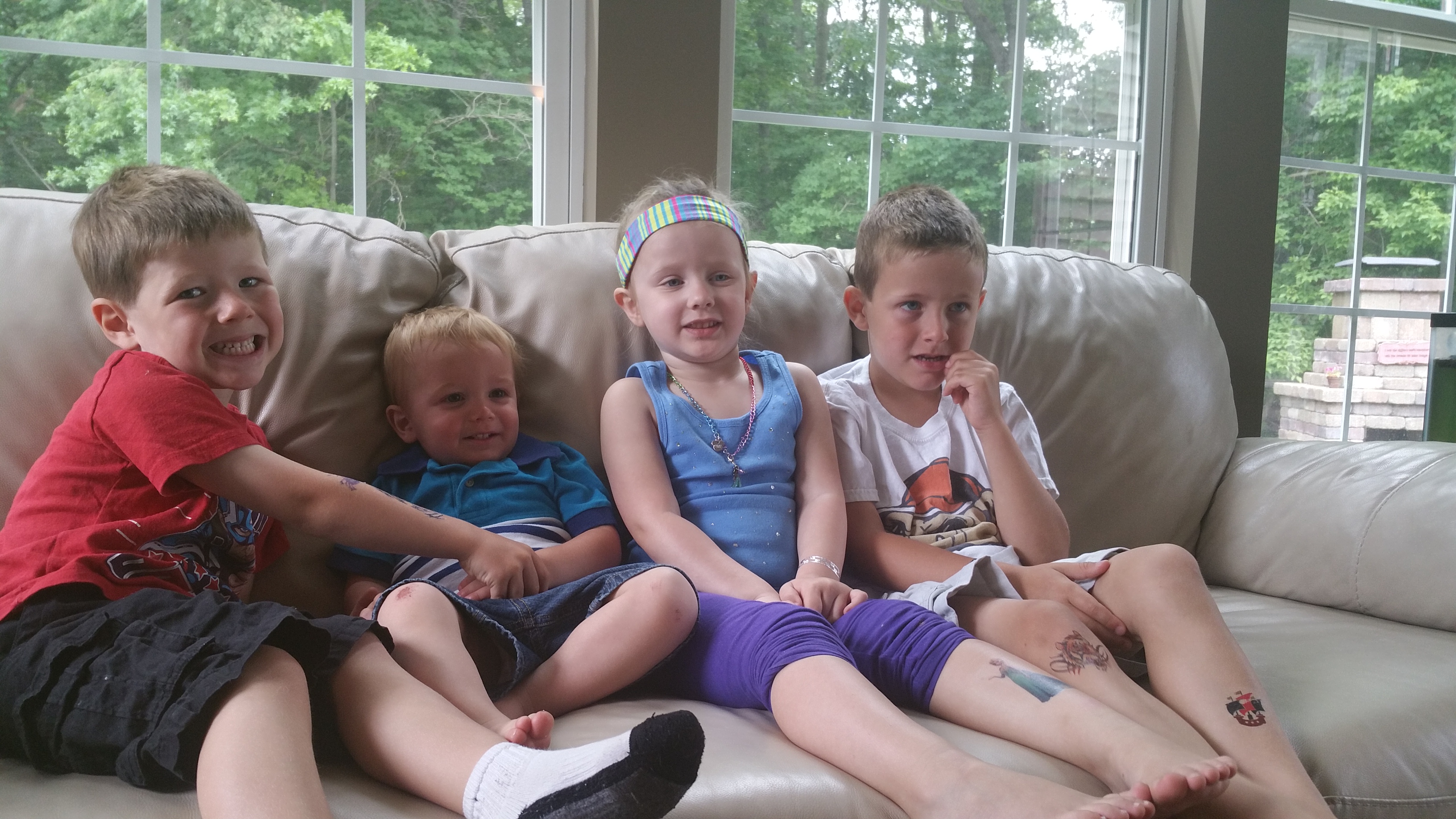 almost all the cousins - A is the only girl!