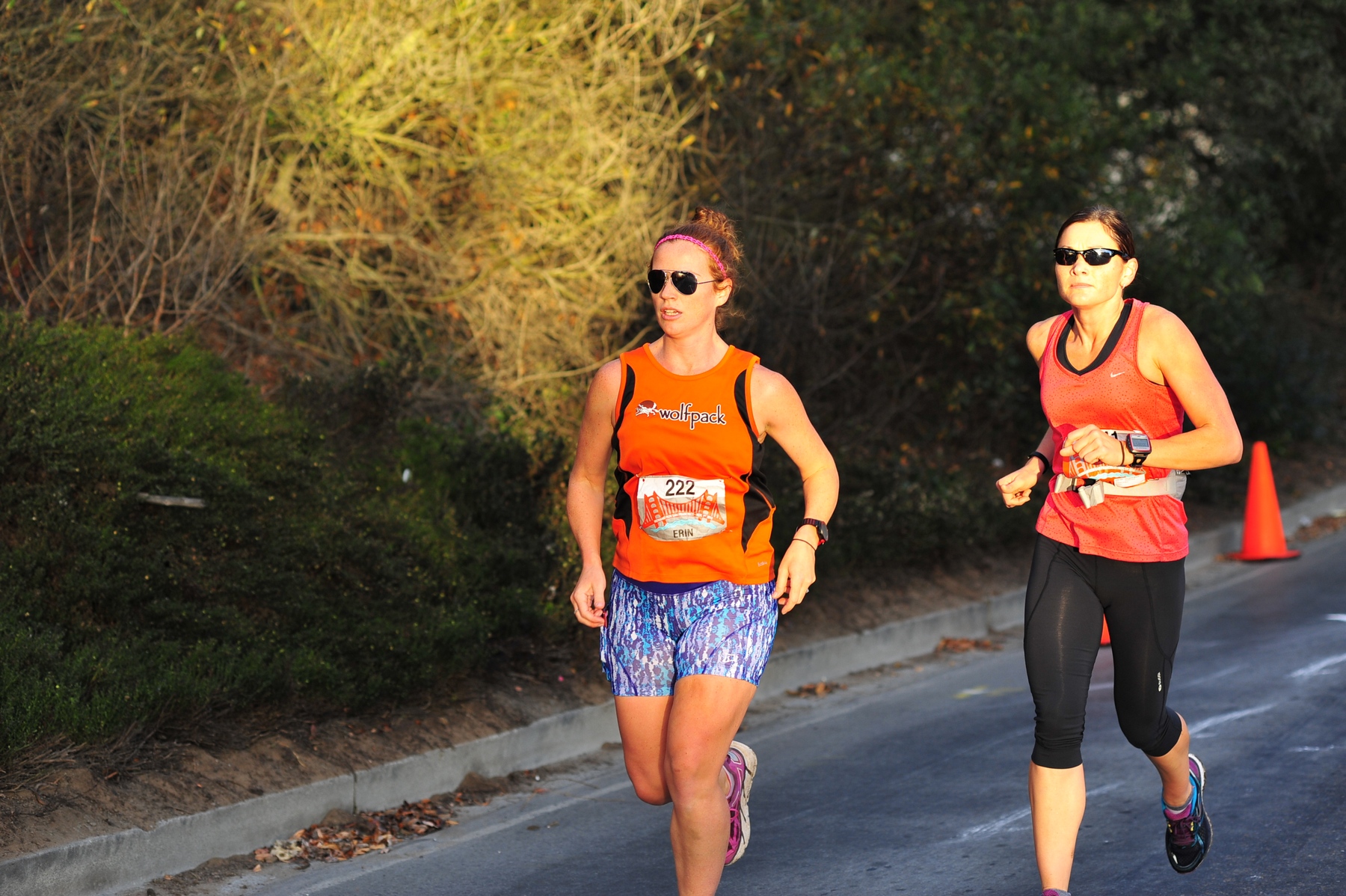 on our first uphill. that lady was really nice. shoutout to my four year-old for letting me use her (very crooked) glasses.