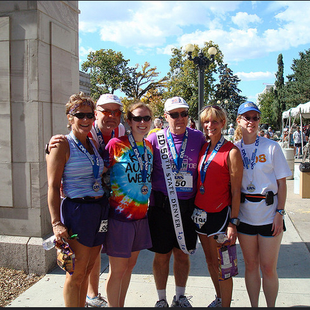 the 50-state finisher! actually, all but two people in this pic are 50-state finishers. 