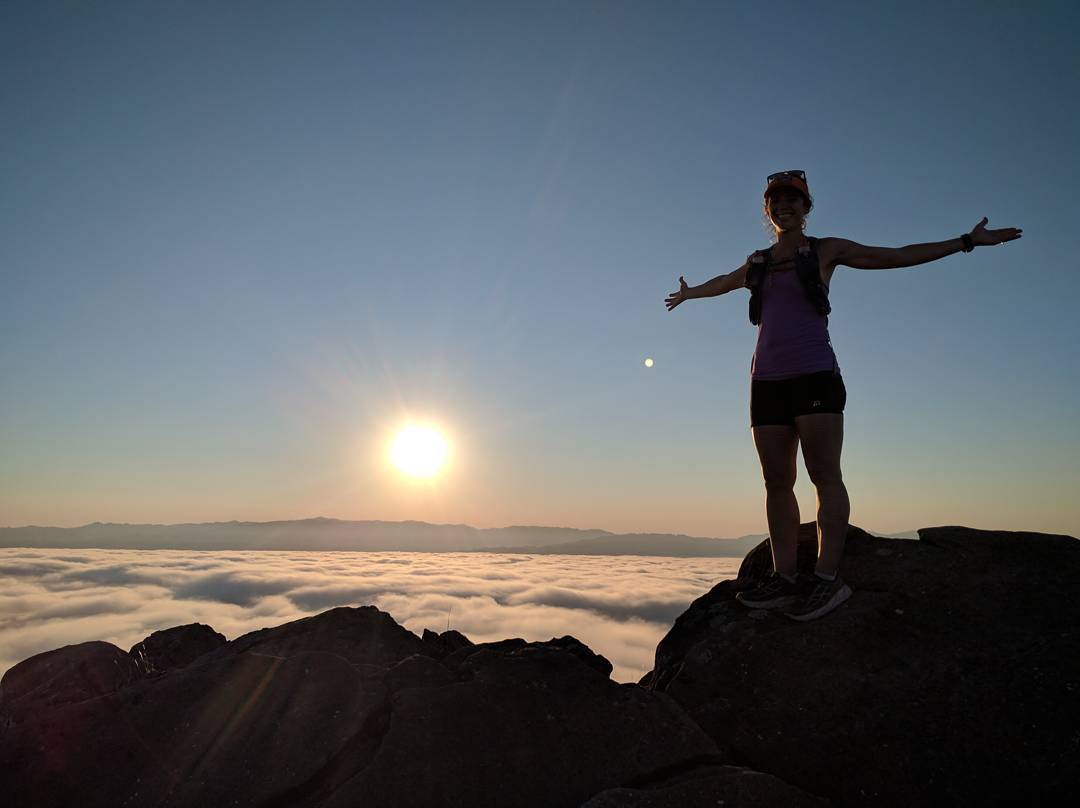 Rio-inspired. (Another gem from this morning's 17, atop Monument Peak). #runwolfpack #runSJ #runlocal #teamrunthebay #nofilternecessary PC: Marc!